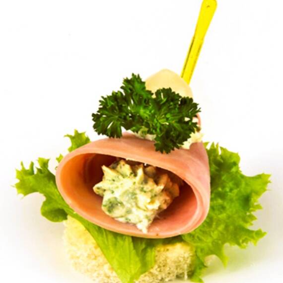 Canapés with Cooked Ham